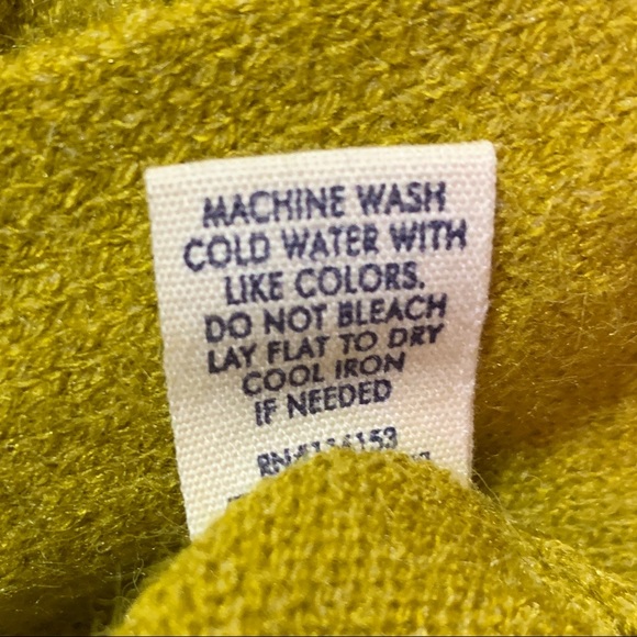 BKE Buckle Women’s Faux Wrap Sweater S Small Gold Olive Mustard Long Sleeve NWT - Picture 12 of 12